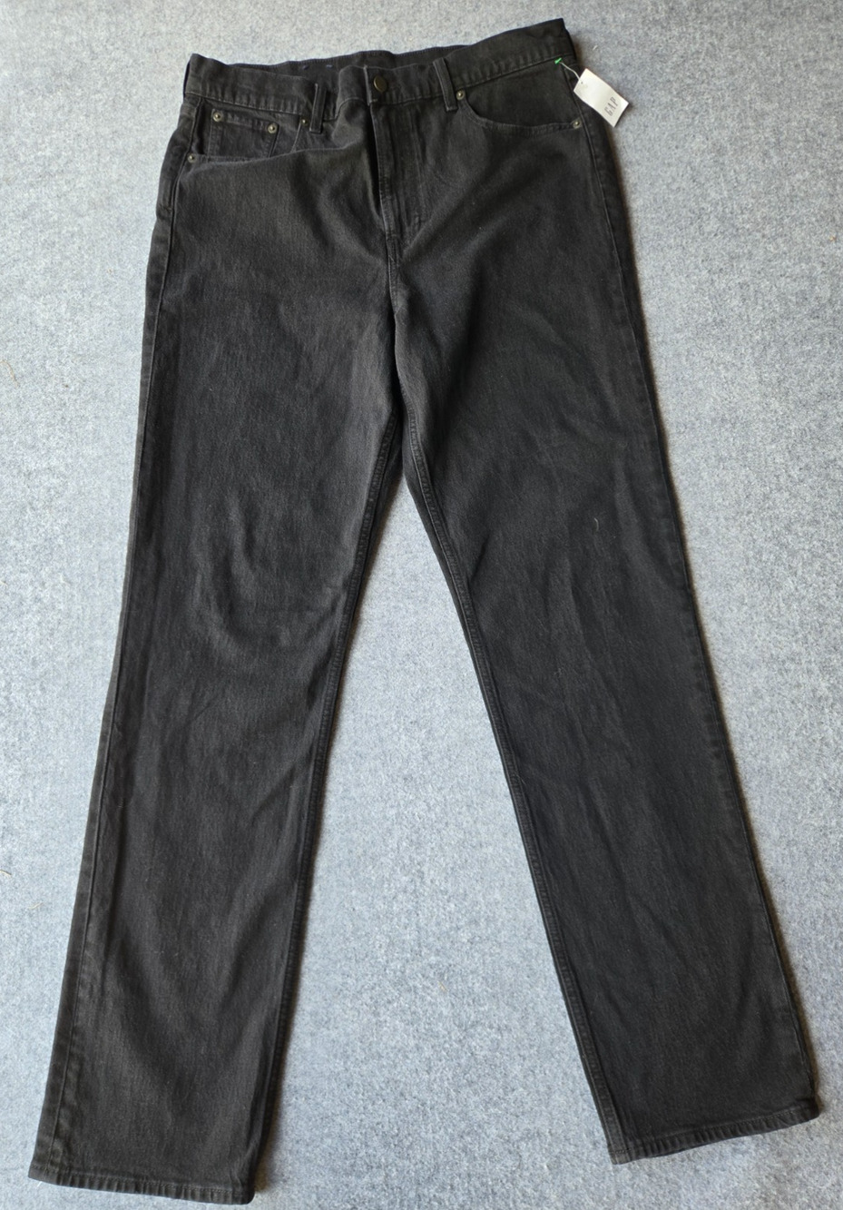 New Gap Women's Jeans Sky High Straight Stretch Black Size 33 / 16